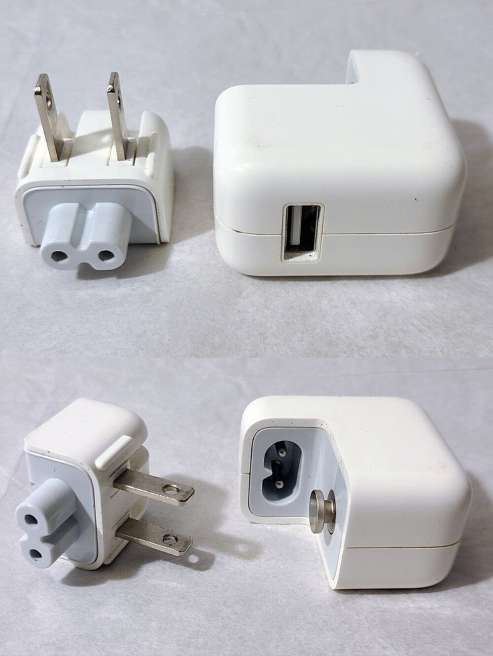 Apple USB Power Charger Adapter with Detachable Duckhead Plug